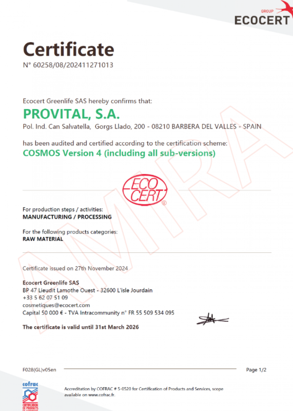 41901- EDELWEISS - ECO- 2026.03.31